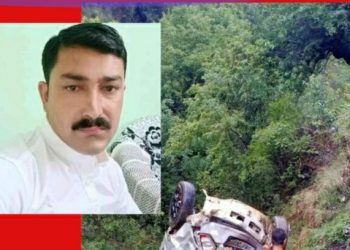 हादसा : गहरी खाई में गिरने से वाहन दुर्घटनाग्रस्त। चालक की मौके पर मौत