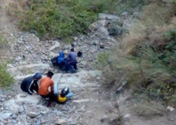 हादसा: खाई में गिरा वाहन, एक की मौत,एक घायल