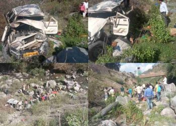 दर्दनाक हादसा: खाई में गिरी कार वाहन दुर्घटनाग्रस्त 6 की मौके पर मौत