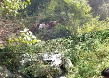 दर्दनाक हादसा:  गहरी खाई में गिरी कार 4 महिलाओं की मौत