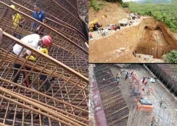 बड़ी खबर:-बद्रीनाथ हाईवे निर्माणाधीन पुल का ढ़हा पुस्ता।मलबे मे दबे नौ लोग