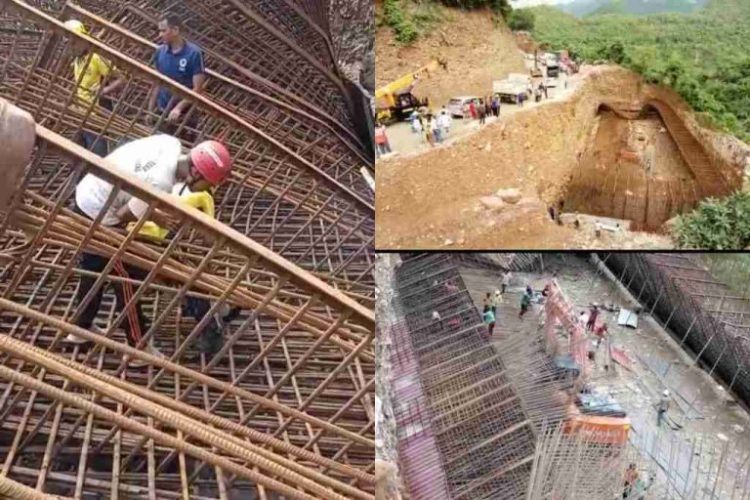 बड़ी खबर:-बद्रीनाथ हाईवे निर्माणाधीन पुल का ढ़हा पुस्ता।मलबे मे दबे नौ लोग