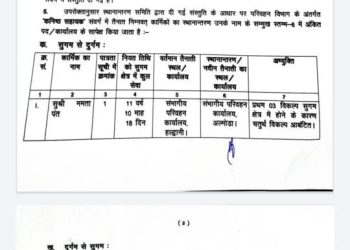 बड़ी खबर: परिवहन विभाग में विभिन्न अधिकारी/कर्मचारियों के हुए तबादले