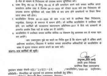 बिग ब्रेकिंग: काउंसलिंग के माध्यम से शिक्षा विभाग में प्रमोशन