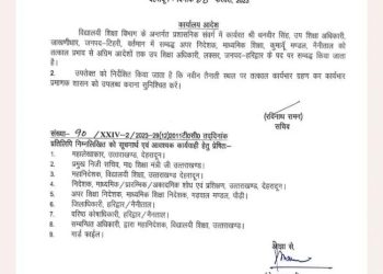 ब्रेकिंग: शिक्षा विभाग में अधिकारियों के बंपर तबादले