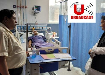 कोओर्डिनेटर नंदन सिंह बिष्ट का हाल जानने श्री महंत इन्दिरेश अस्पताल पहुंचे भगत दा