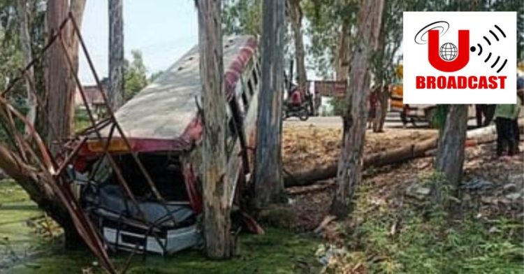 हादसा: दिल्ली हरिद्वार हाईवे पर 40 यात्रियों से भरी बस दुर्घटनाग्रस्त