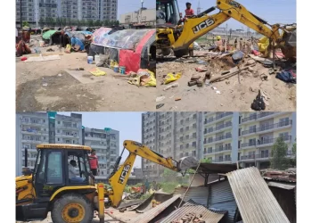 बड़ी खबर: अतिक्रमण पर प्रशासन का डंडा। अवैध झुग्गी झोपड़ी पर चलाई जेसीबी