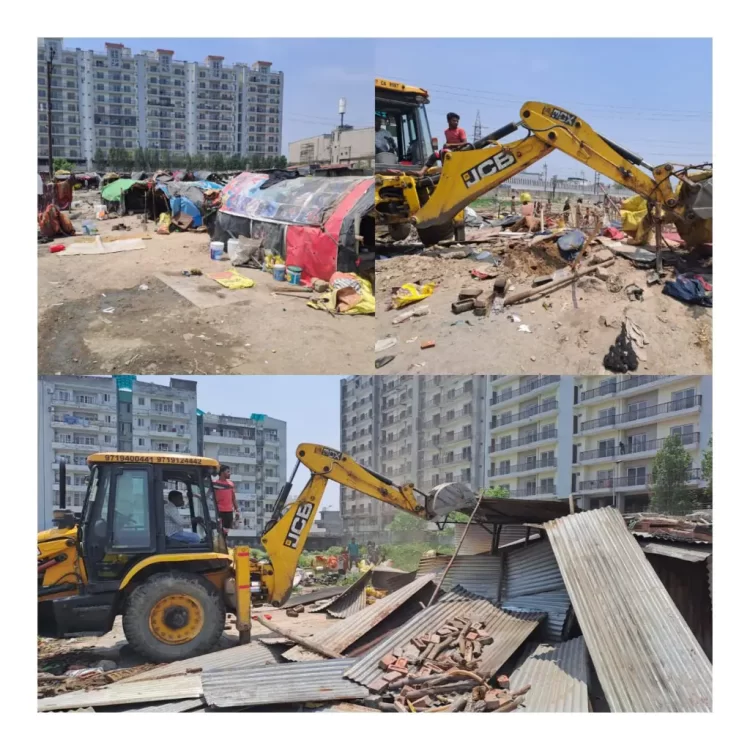 बड़ी खबर: अतिक्रमण पर प्रशासन का डंडा। अवैध झुग्गी झोपड़ी पर चलाई जेसीबी