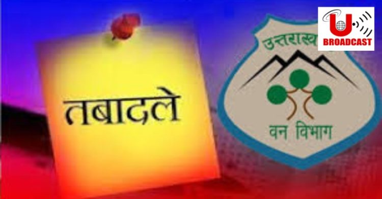 Big breking: वन विभाग में बंपर तबादले। देखे लिस्ट