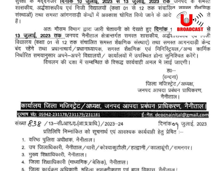 बड़ी खबर: अगले 4 दिन रहिंगे स्कूल बंद।आदेश जारी