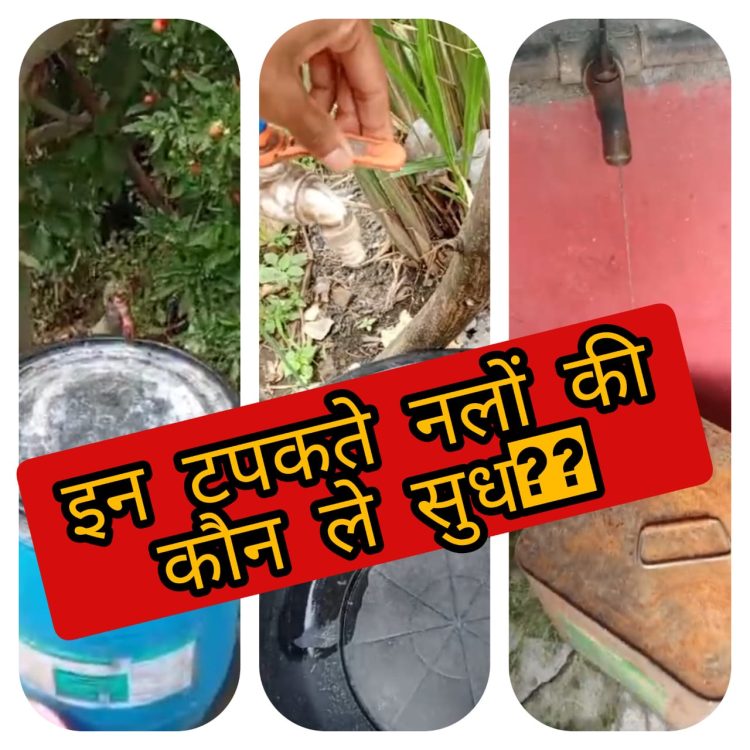 जल संस्थान अधिकारियों और ठेकेदार की लापरवाही के कारण प्यासे हैं,पिपलढ़ींग गांव के नल और गांववासी