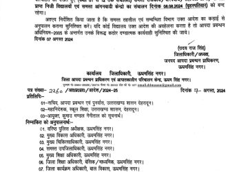 बिग ब्रेकिंग : कल इस जिले में सभी स्कूल रहेंगे बंद