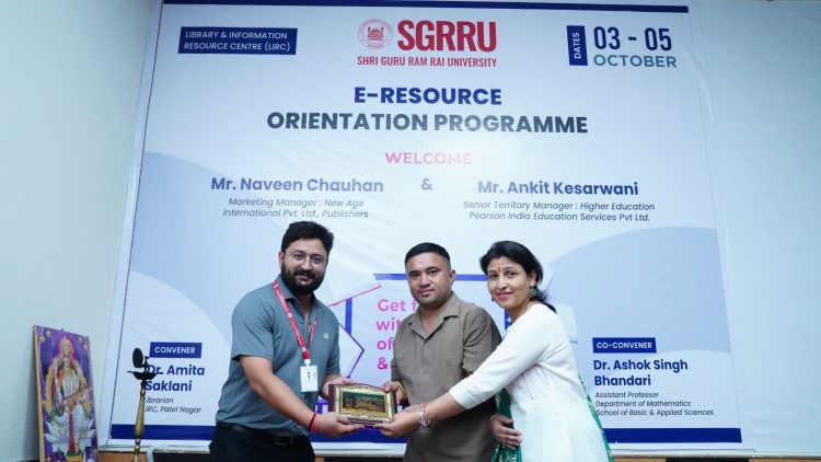 एसजीआरआर विश्वविद्यालय में ई-रिसोर्स ओरिएन्टेशन कार्यशाला आयोजित