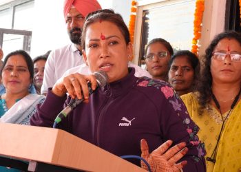 बड़ी खबर 428.76 लाख की लागत में बने बहुद्देशीय क्रीड़ा हॉल का मंत्री रेखा आर्य ने किया लोकार्पण