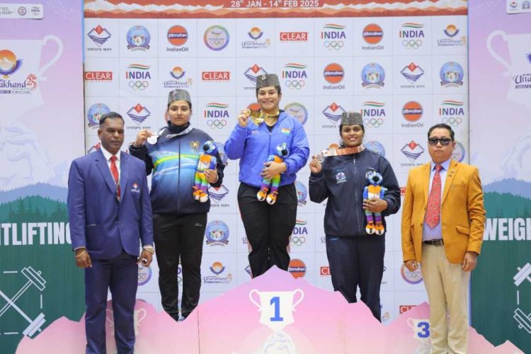 बिग ब्रेकिंग : 38वें राष्ट्रीय खेल में वेटलिफ्टिंग प्रतियोगिता: एथलीटों ने नए रिकॉर्ड बनाए और पदक जीते