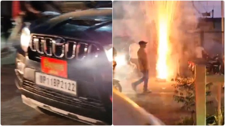 जेल से रिहा होते ही कानून तोड़ा: विधायक प्रतिनिधि बनने का दावा, समर्थकों ने की आतिशबाजी और हूटर वाला स्वागत, 100 पर मुकदमा दर्ज