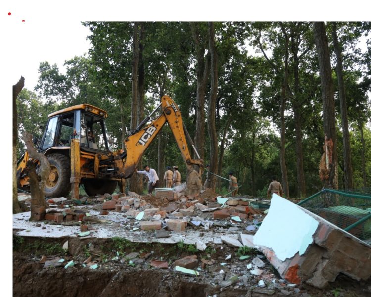 अवैध अतिक्रमण पर जिला प्रशासन की बड़ी कार्रवाई, वन भूमि में बनी मजार ध्वस्त