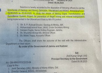 उत्तराखंड की तकनीक से प्रभावित हुआ जम्मू-कश्मीर, खनन निगरानी प्रणाली लागू करने की तैयारी