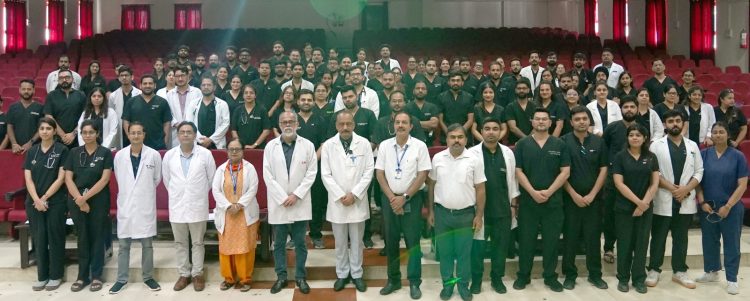 श्री महंत इन्दिरेश अस्पताल में सीपीआर व कार्डियक लाइफ सपोर्ट पर कार्यशाला आयोजित