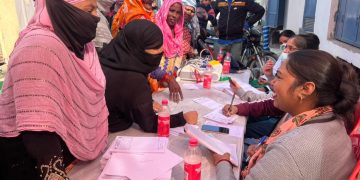 श्री महंत इन्द्रेश अस्पताल द्वारा नजीबाबाद में विशाल निःशुल्क स्वास्थ्य शिविर, 1560 लोगों ने कराया स्वास्थ्य परीक्षण