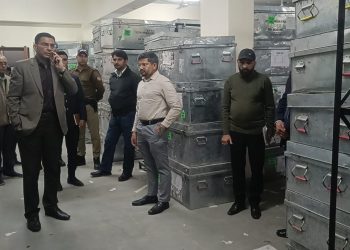 रायपुर ब्लॉक में EVM-VVPAT वेयरहाउस का त्रैमासिक निरीक्षण