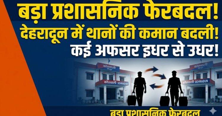 SSP का सख्त फैसला: देहरादून में थानों की कमान बदली, कई अफसर इधर से उधर