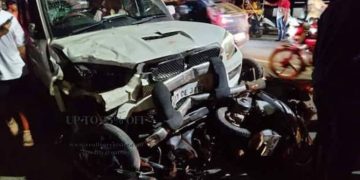 हादसा: तेज रफ्तार स्कॉर्पियो ने स्कूटी को मारी टक्कर, तीन दोस्तों की मौके पर मौत
