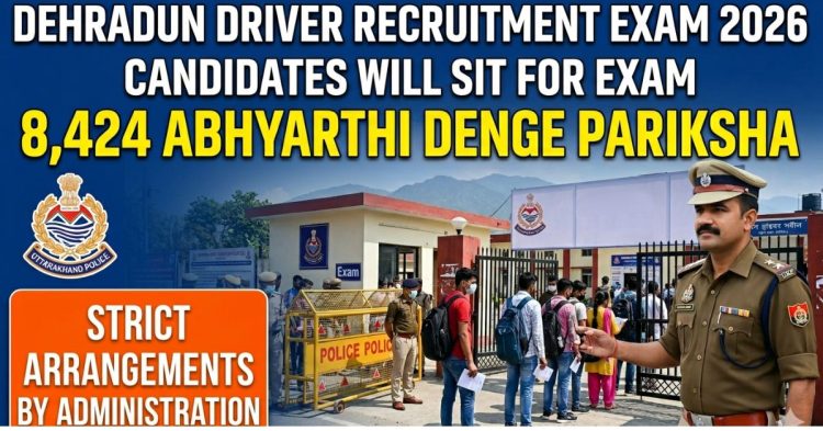 Dehradun Driver Recruitment Exam 2026: 19 केंद्रों पर 8,424 अभ्यर्थी देंगे परीक्षा, प्रशासन ने किए पुख्ता इंतजाम