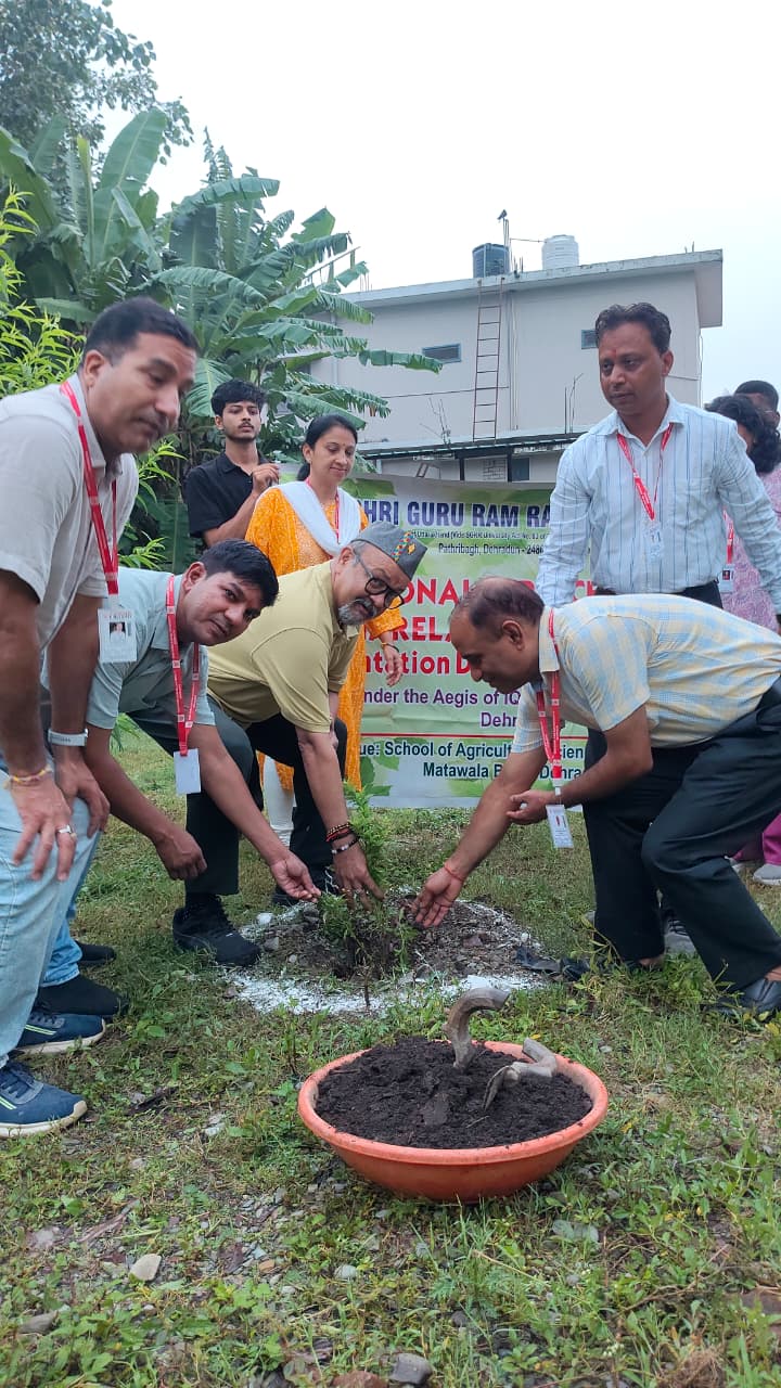 हरेला पर्व पर श्री गुरु राम राय विश्वविद्यालय में पौधारोपण, कुलपति ने दिया प्रकृति संरक्षण का संदेश
